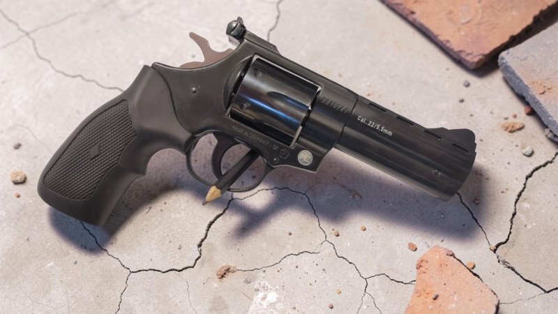 ME Bull Barrel 4" LEP Revolver 5,5mm - F-Zeichen - XXL Zubehör: Pufferpatronen, Schnelllader, Koffer – Bild 3