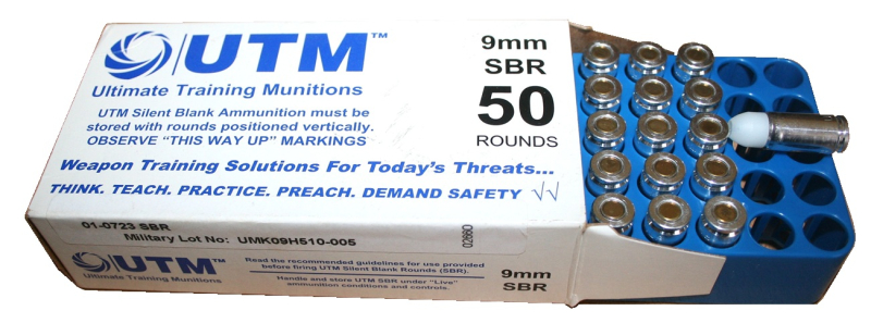 angebrochenes Päckchen mit 31 Trainingspatronen 9 mm UTM - SBR – Bild 1