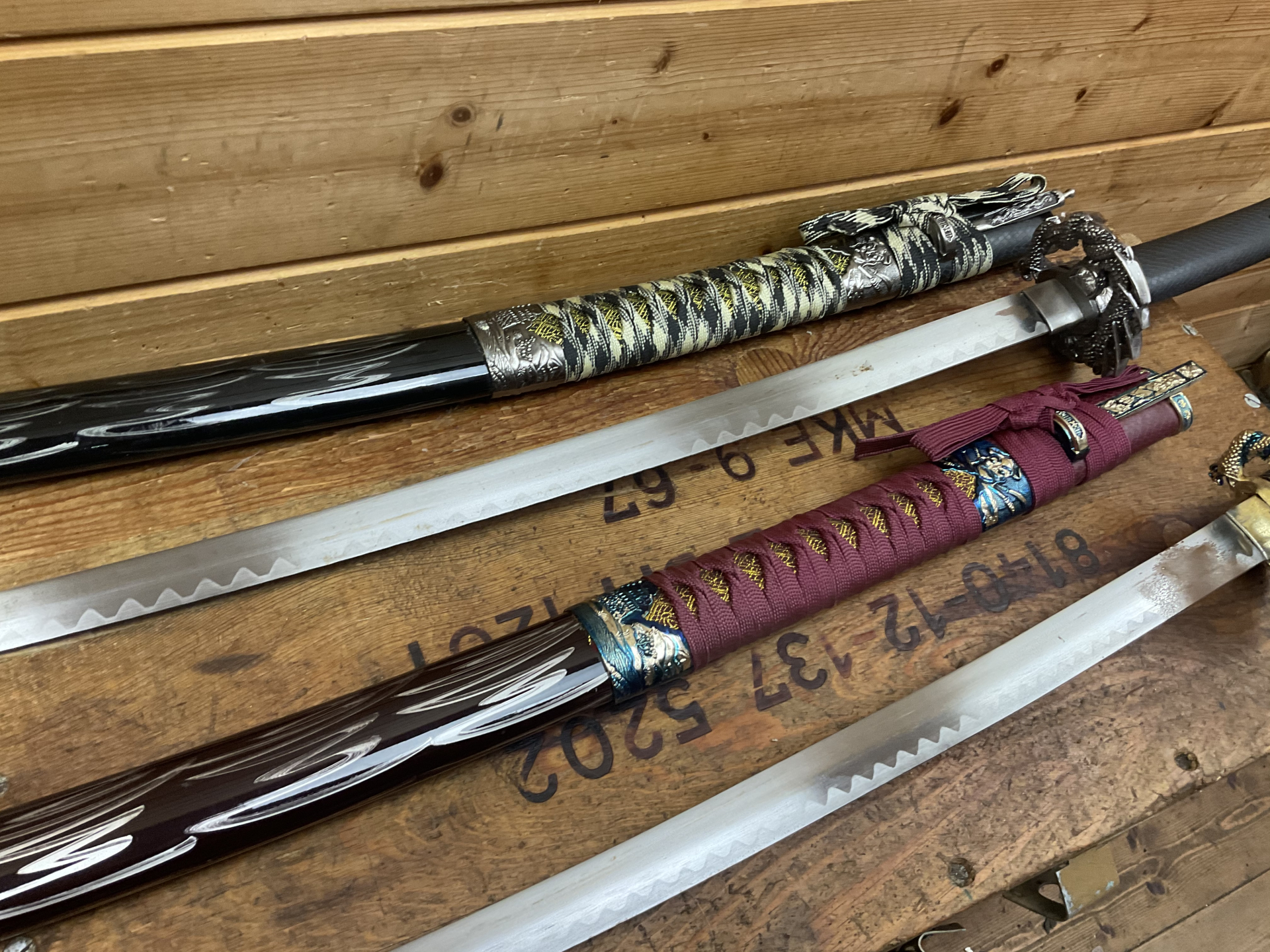 Konvolut Katana Samurei Schwerter 2 Stück!!! Anschauen! Drachen! – Bild 3