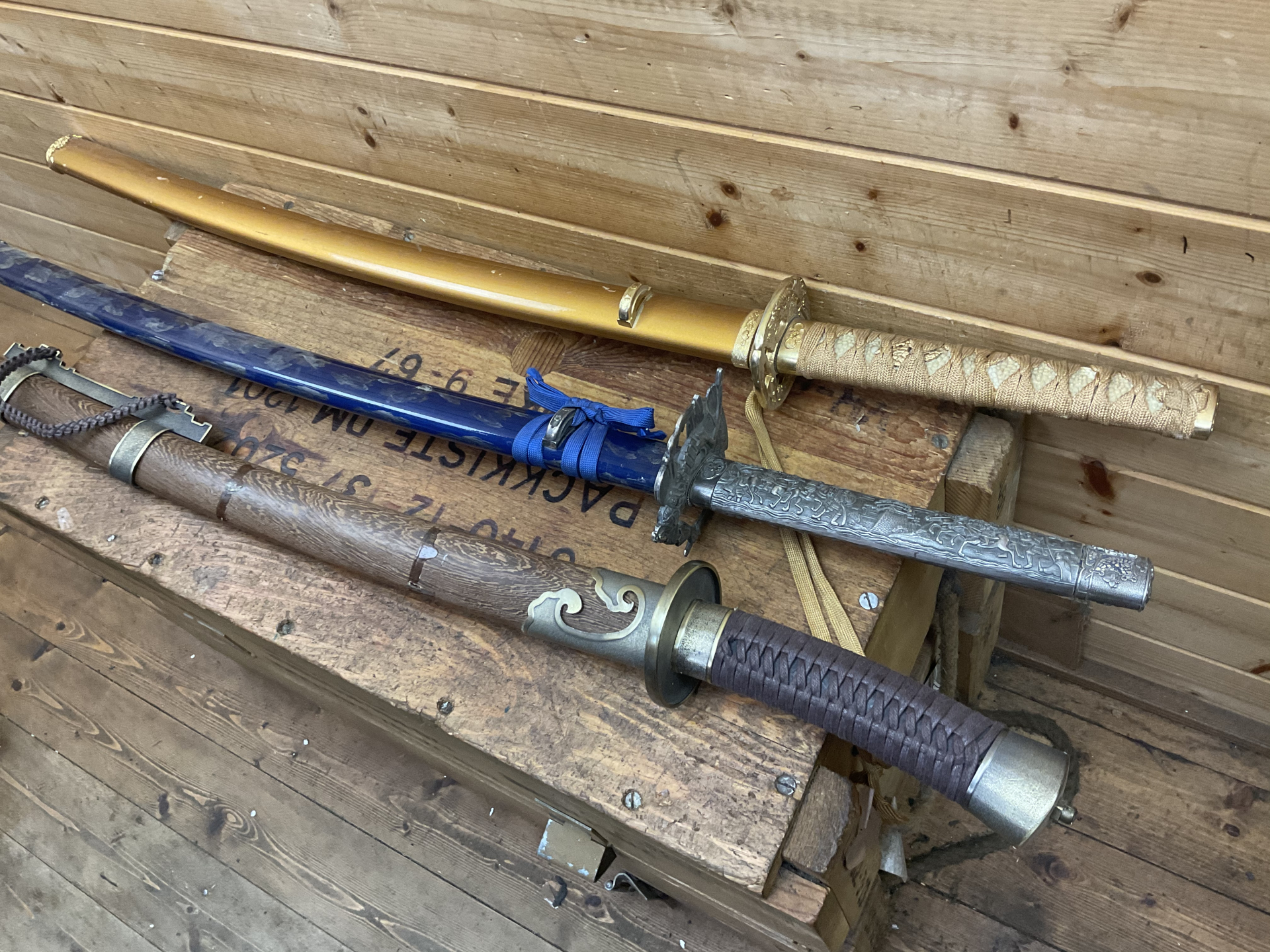 Konvolut Katana Samurei Schwerter 3 Stück!!! Anschauen! – Bild 1
