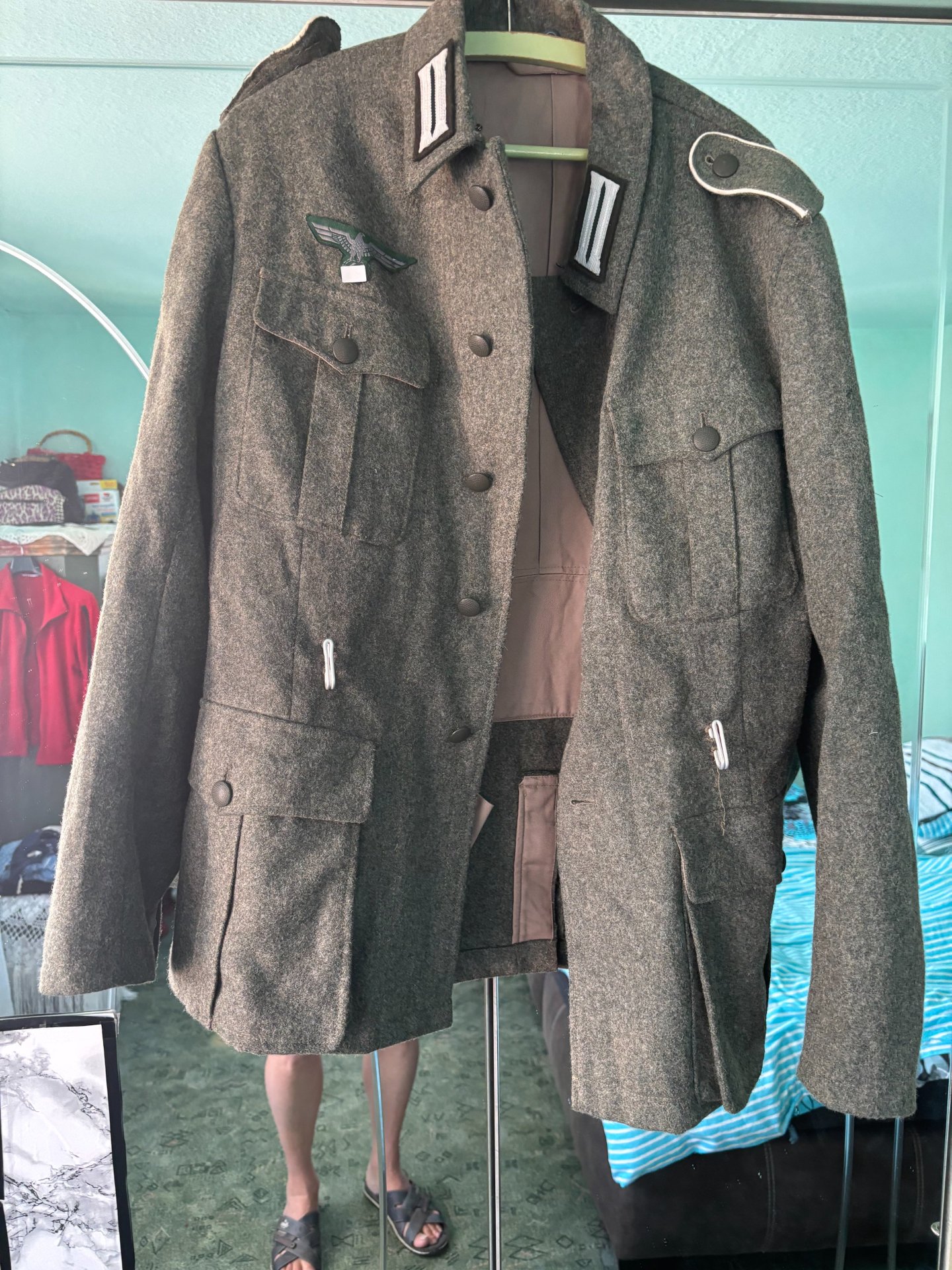 Feldjacke 2WK mit Adler und HK größe XL guter Zustand – Bild 4