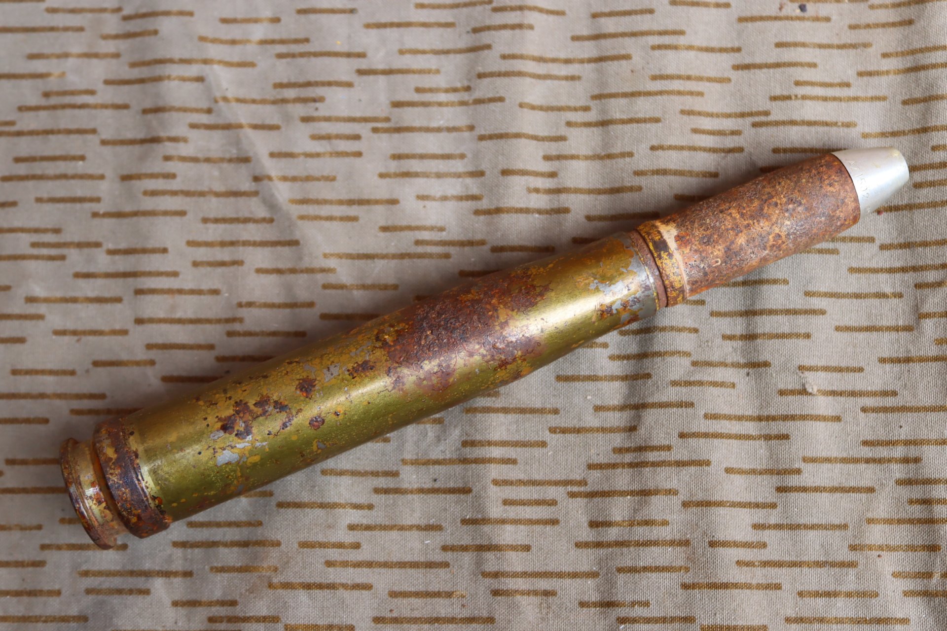 2cm Flak 38 Patrone 2.Weltkrieg Deko Munition 1944 – Bild 2