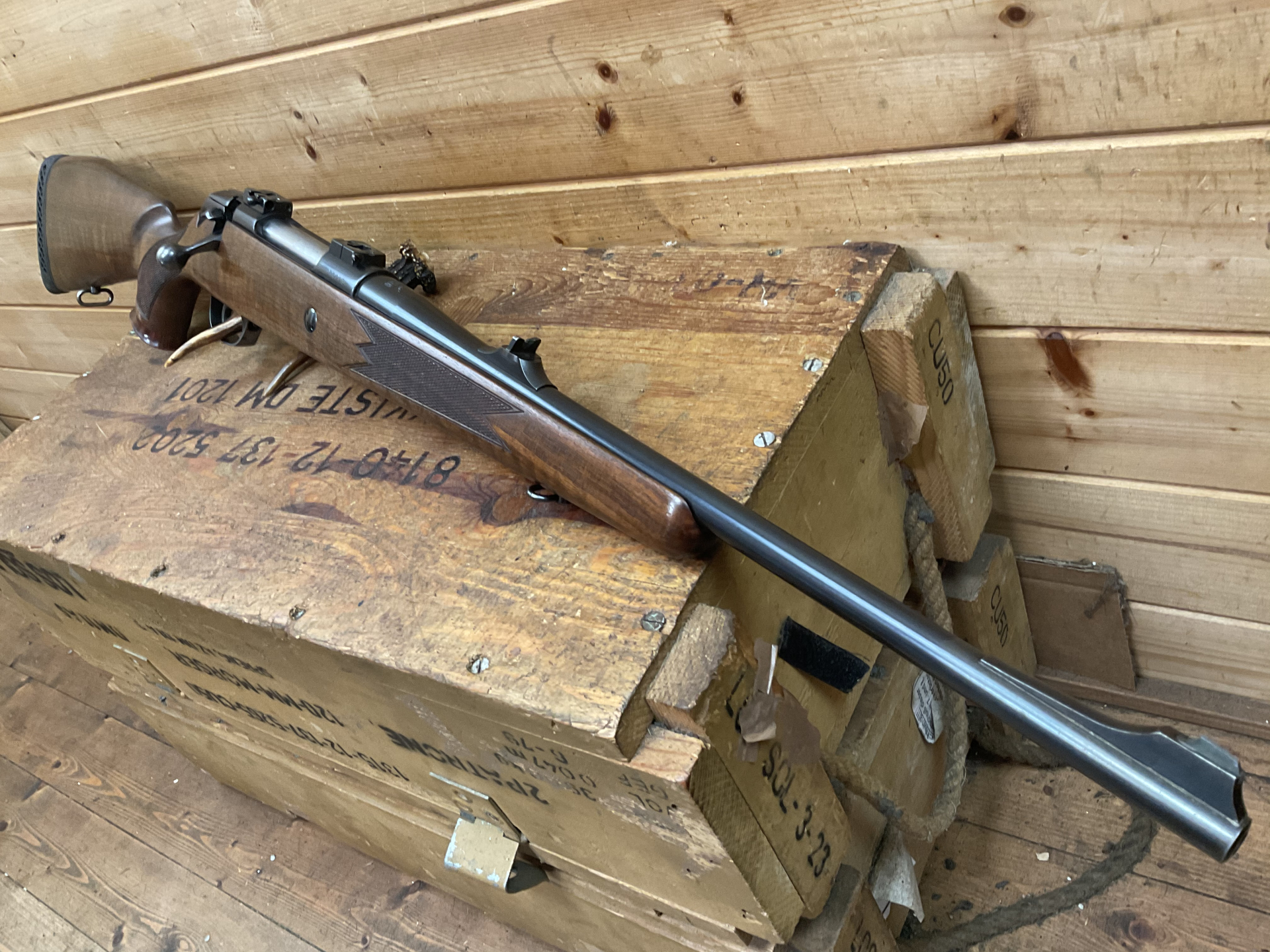 Repetierbüchse Original MAUSER-Werke 98er, Kal. 7x64, EAW-Schwenkmontage, – Bild 4