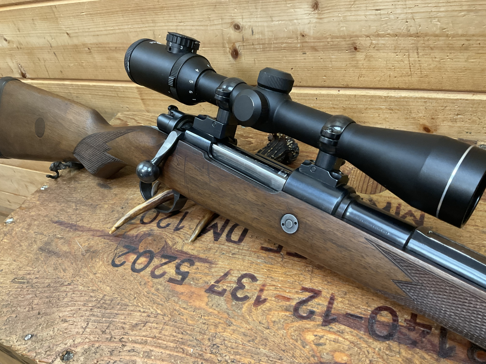 Karabiner DWM Umbau auf Stutzen jagdlich, Kal. 7x57, Stufenlauf! Leuchtpunkt! – Bild 5