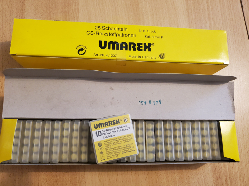 CS Reizstoffpatronen Kal. 8mm Großpackung 250 Stück – Bild 1
