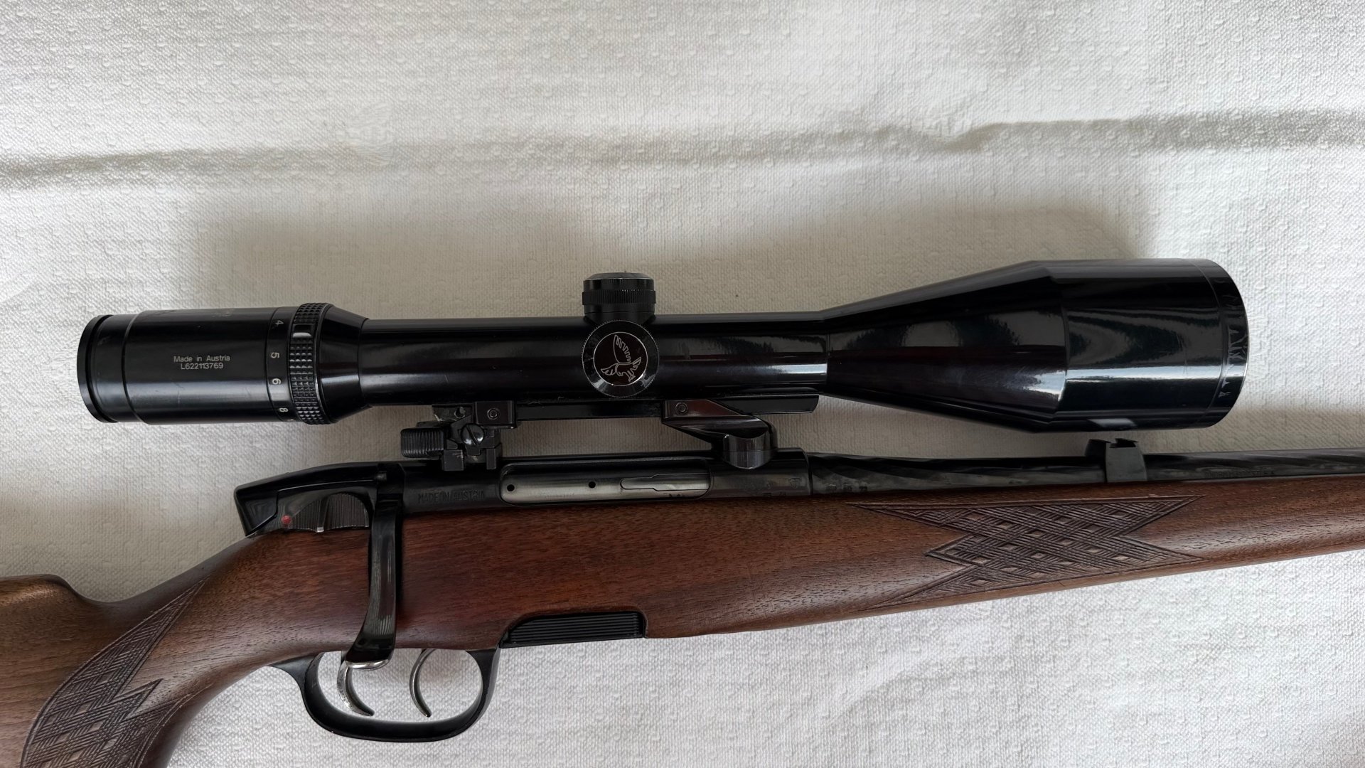 Steyr Mannlicher Repetierbüchse 243 mit Swarowski 3-12x56 – Bild 1