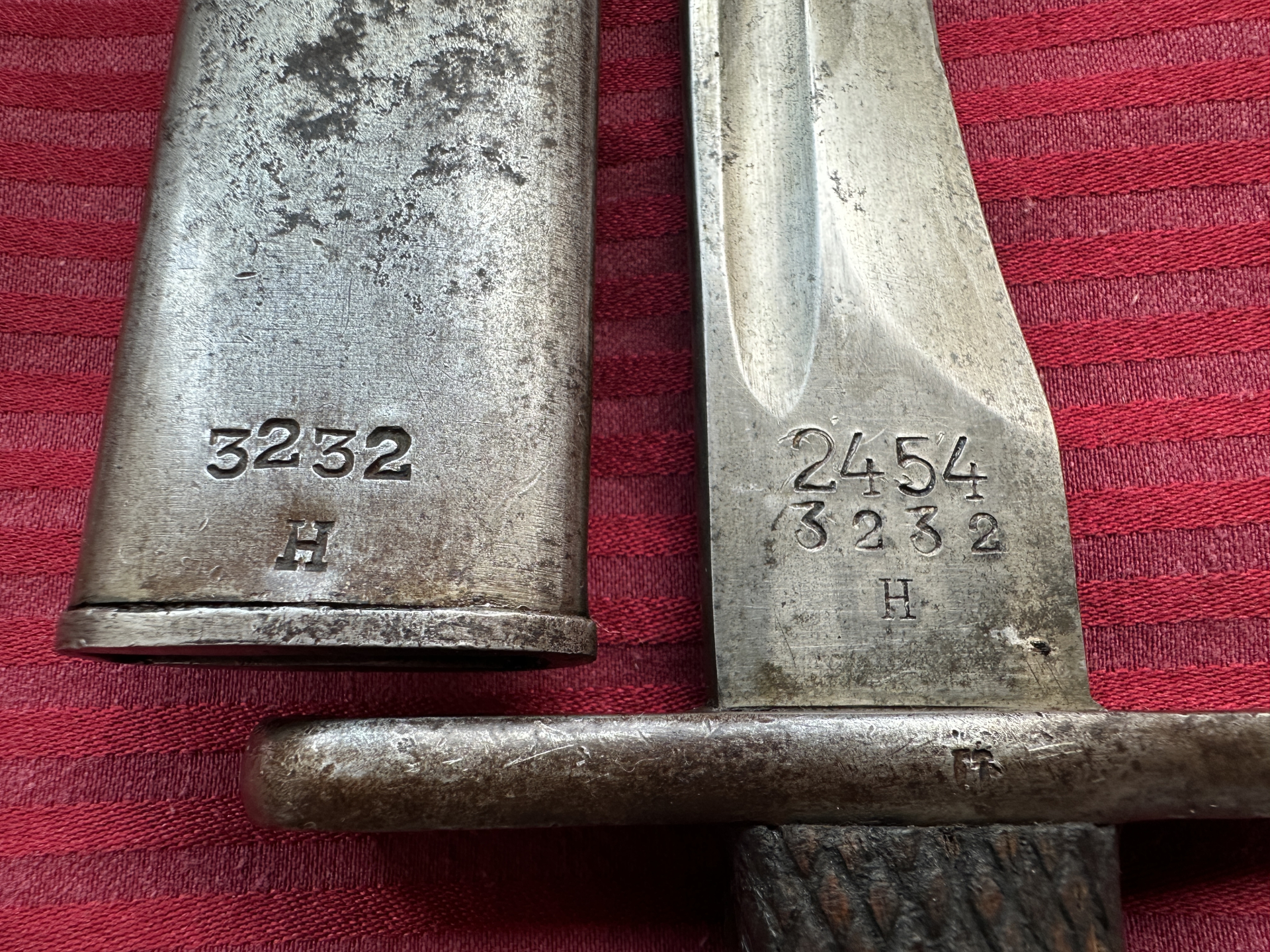 +++ Original 2. Weltkrieg spanisches Toledo-Machetenbajonett mit Doppelnr. aus Sammlung selten so !! – Bild 4