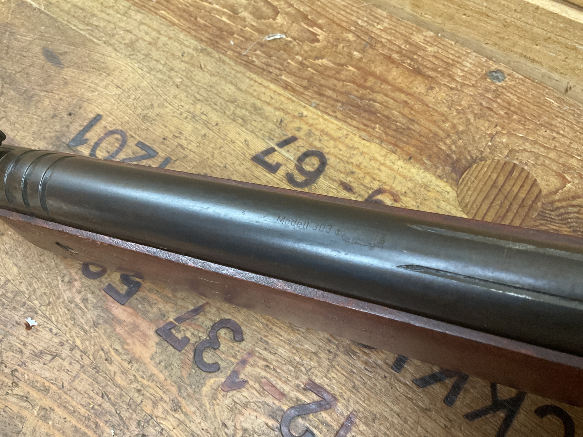 Luftgewehr DDR Haenel Suhl Modell 303/4 , Kal.4,5mm, mit 11mm Prismenschiene!!!, NVA, GST!!! – Bild 3
