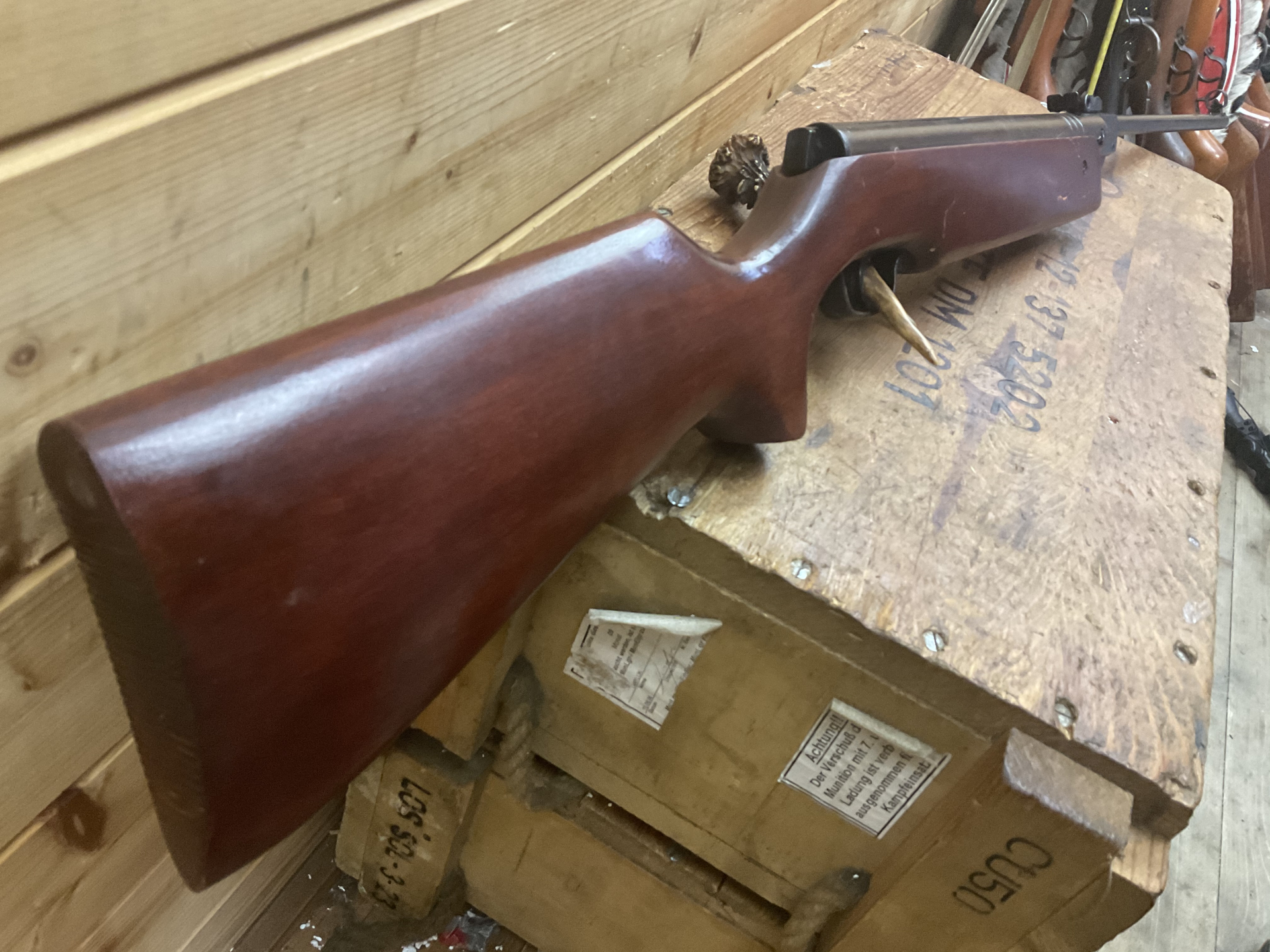 Luftgewehr DDR Haenel Suhl Modell 303/4 , Kal.4,5mm, mit 11mm Prismenschiene!!!, NVA, GST!!! – Bild 6