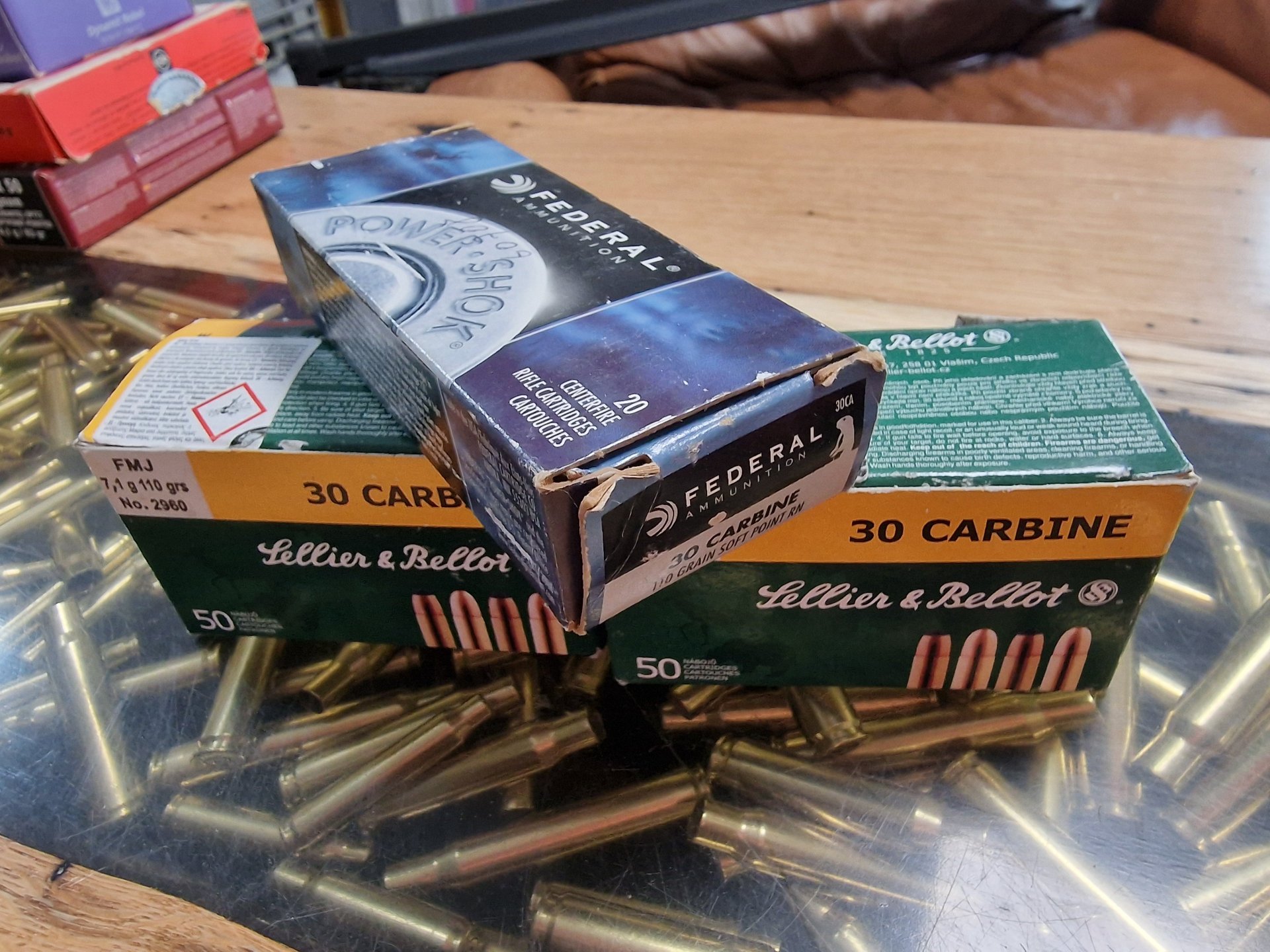 114 Schuss in .30 Carbine (Federal und S&B) – Bild 1