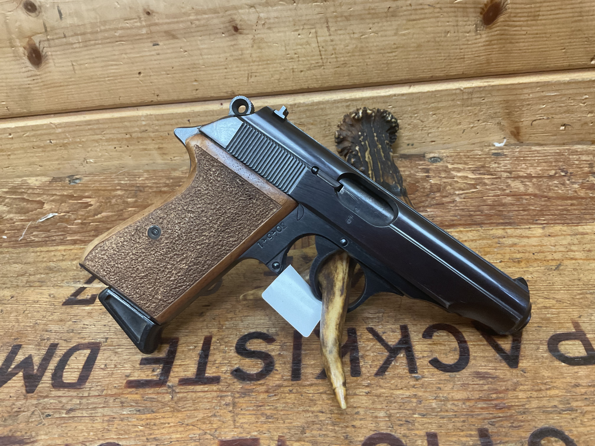 SLP MANURHIN Lic. Walther Mod.PP, Kal. 7,65mm, Holzgriffschalen – Bild 4