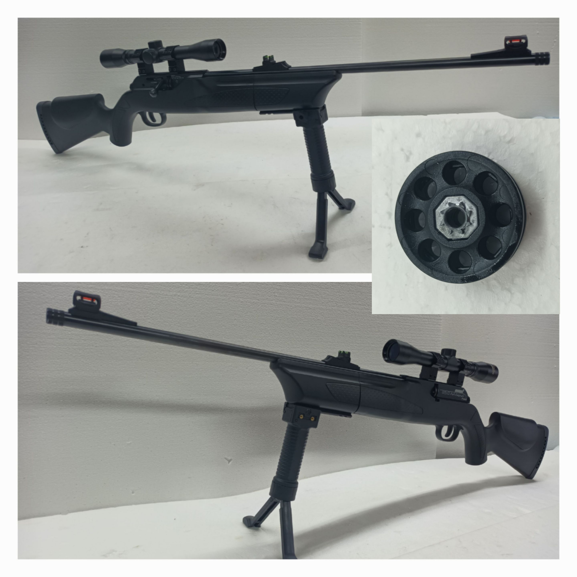 Hämmerli 850 Magnum __ Luftgewehr __ Kal.4,5mm __ MEHRLADER Karabiner + Magazin + 2.Bein + ZF – Bild 1
