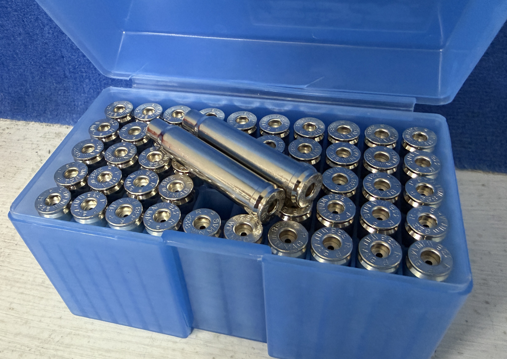 Vernickelte Hülsen 338 Winchester Magnum – Bild 1