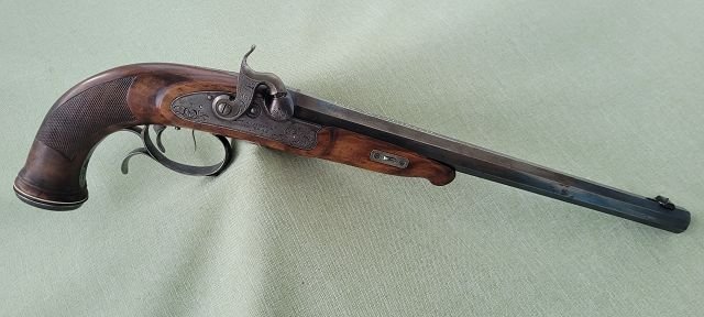 feine Prager Scheibenpistole, ca. 1850/60 – Bild 1