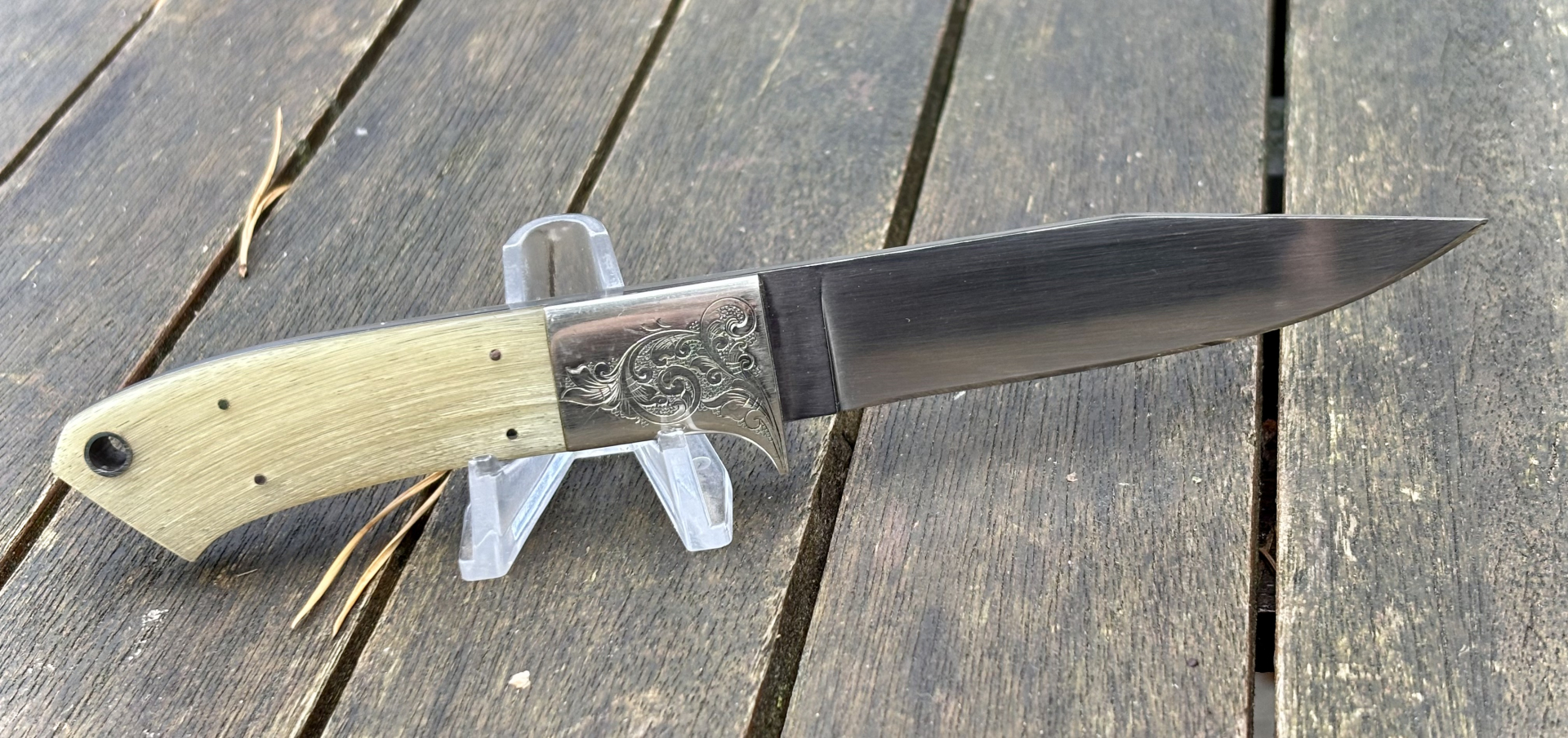 Custom Knife Leon Pittman USA 1977 graviert – Bild 4