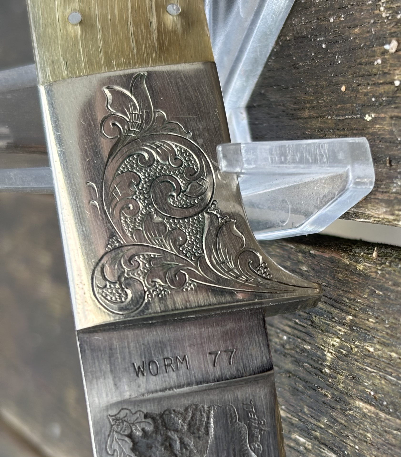 Custom Knife Leon Pittman USA 1977 graviert – Bild 2
