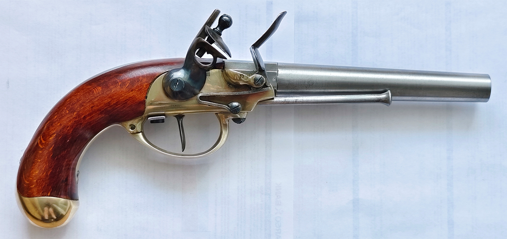 Vorderlader Steinschlosspistole Charleville M 1777 Armi San Marco, Cal. 69 – Bild 1