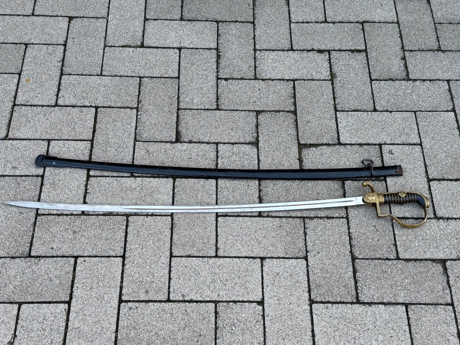 Leichte Säbel Preußen Solingen,Messing Griff – kuva 1