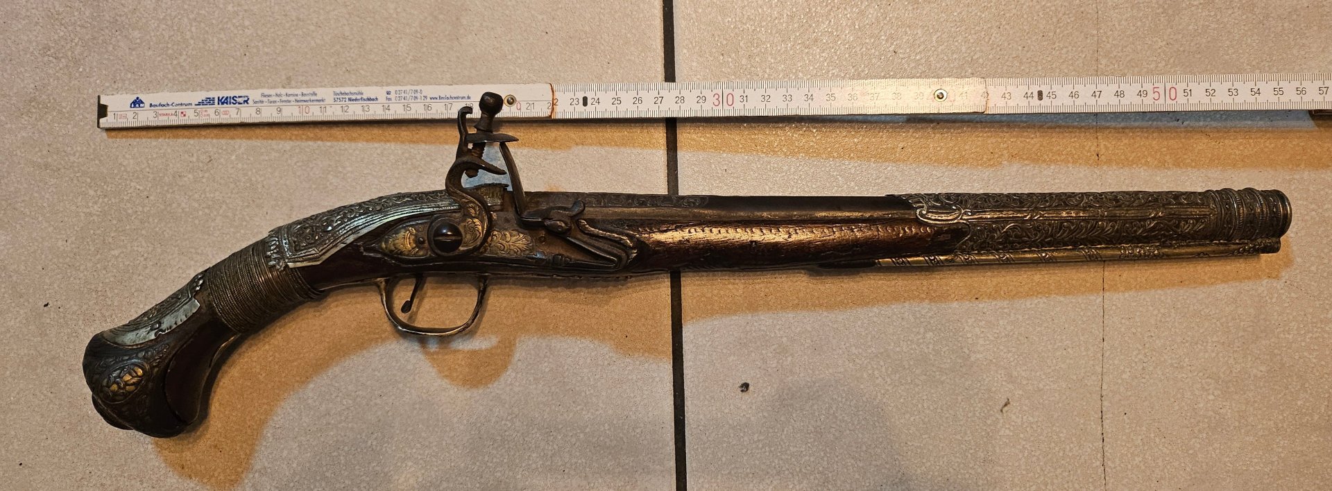 Steinschloss Pistole Osmanischer Typ – billede 1