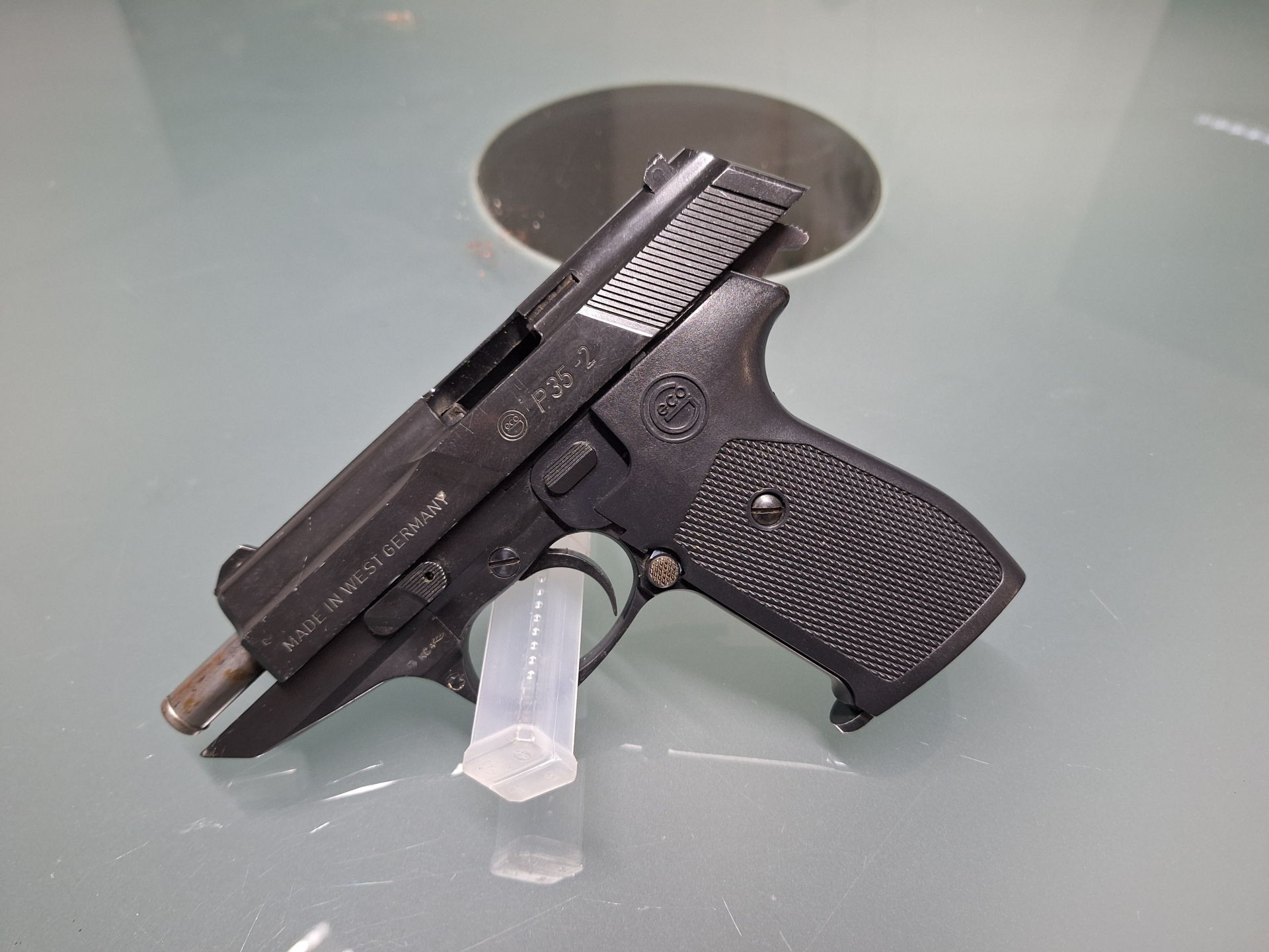 Rarität! Dynamit Nobel Geko P35-2 im starken Kal. 35 – Bild 3