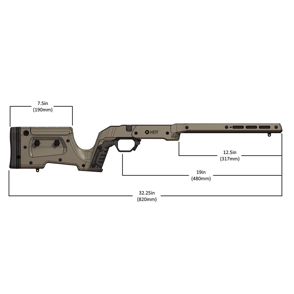 MDT Chassis XRS für Tikka T3, Short Action (SA), Rechtsausführung (RH), FDE – Bild 1