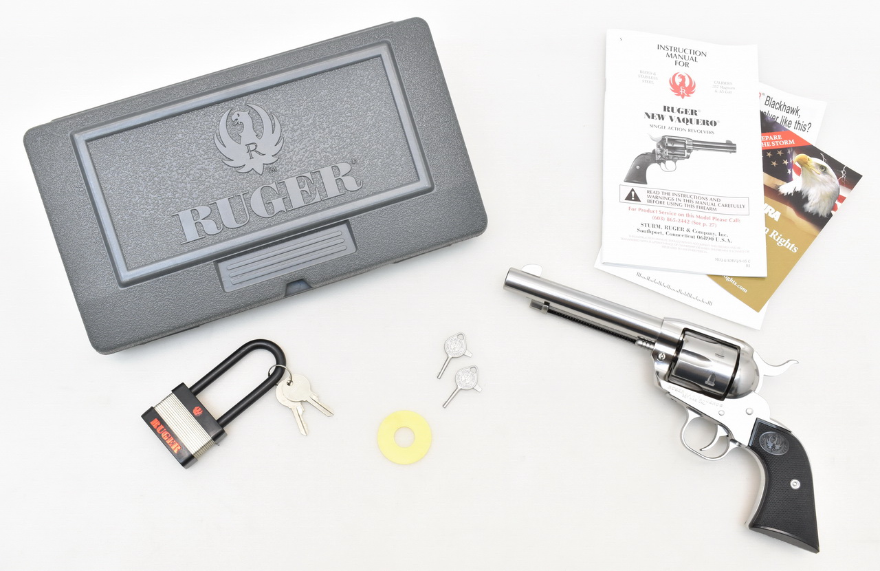 Top ! RUGER " NEW VAQUERO " Stainless Steel SAA Revolver mit 5,5" Lauf Kaliber .357 Magnum – Bild 1