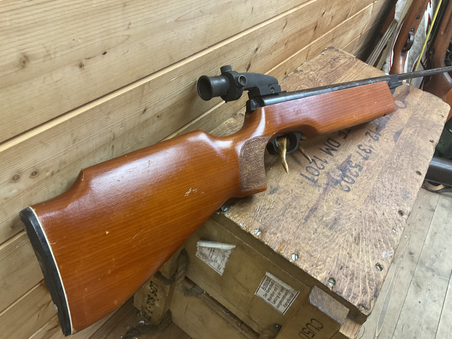 Luftgewehr DDR Haenel Suhl Modell 303 Super , Kal.4,5mm, mit Dioptervisierung, NVA, GST!!! – Bild 5