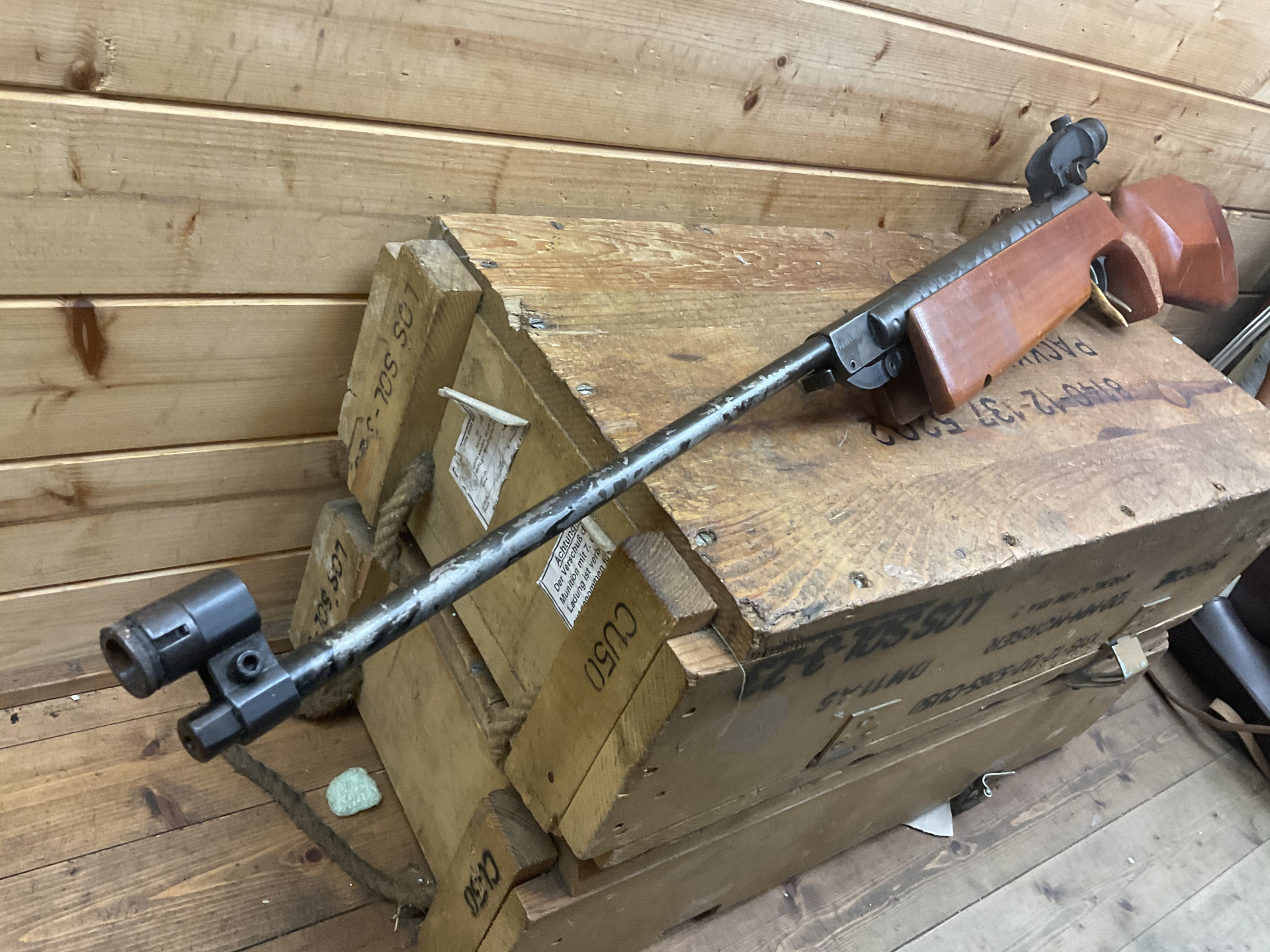Luftgewehr DDR Haenel Suhl Modell 303 Super , Kal.4,5mm, mit Dioptervisierung, NVA, GST!!! – Bild 3