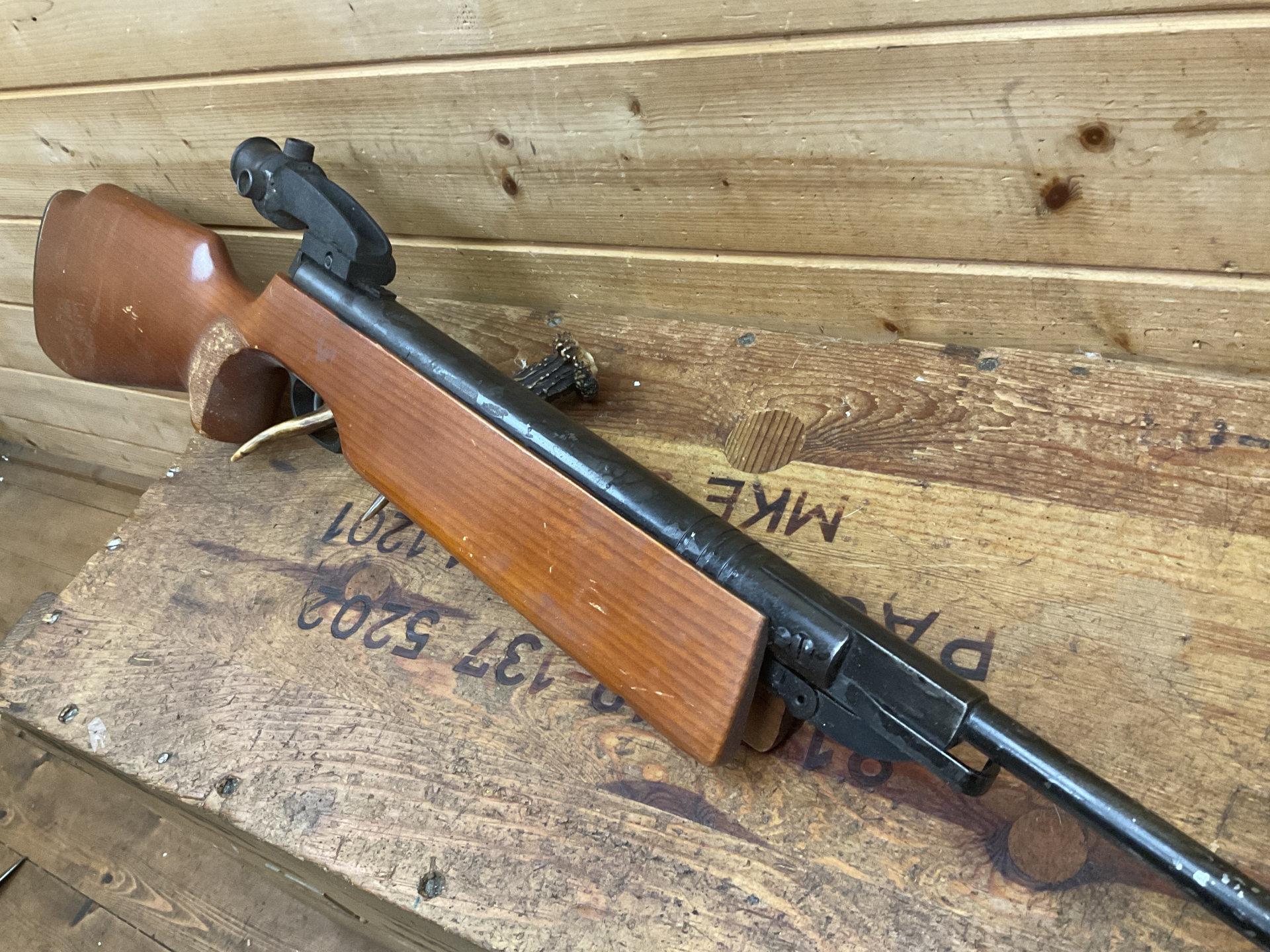 Luftgewehr DDR Haenel Suhl Modell 303 Super , Kal.4,5mm, mit Dioptervisierung, NVA, GST!!! – Bild 4