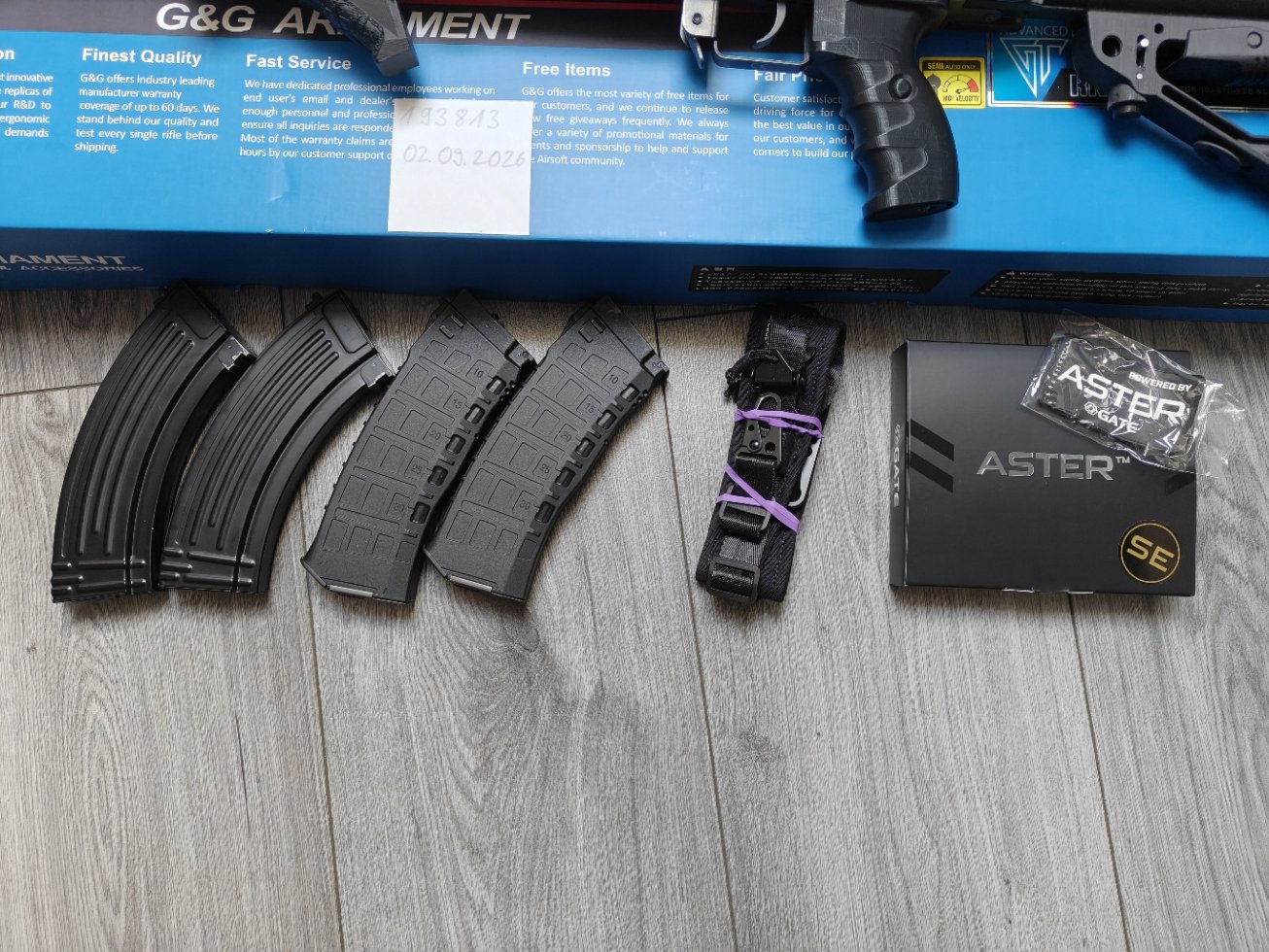 G&G RK103 S-AEG – GATE ASTER V3 SE – Zubehör, 4 Magazine & Koffer – Bild 5