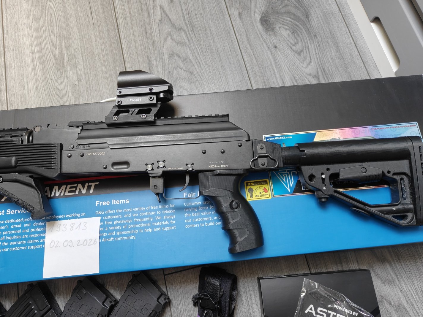 G&G RK103 S-AEG – GATE ASTER V3 SE – Zubehör, 4 Magazine & Koffer – Bild 4