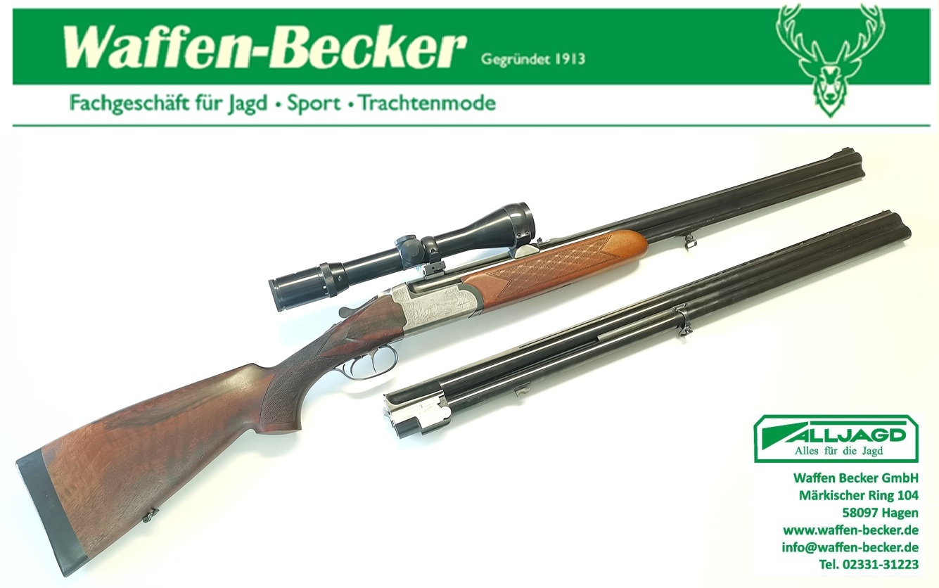 Bockbüchsflinte mit Wechsellauf BDF, IFFLI-KETTNER (A. Zoli) Kal. 7x56R + 12/70 (Lederkoffer) – Bild 2