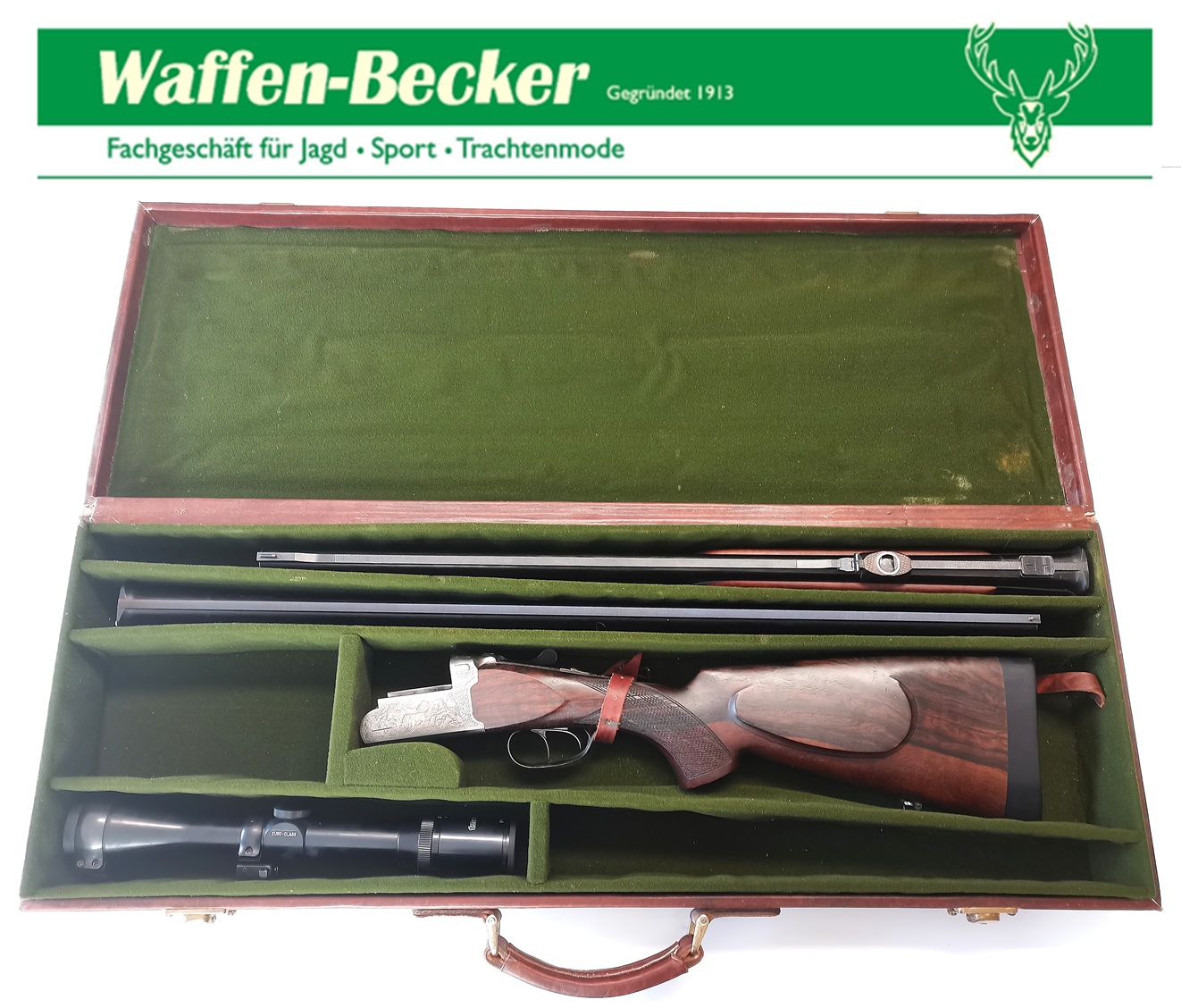 Bockbüchsflinte mit Wechsellauf BDF, IFFLI-KETTNER (A. Zoli) Kal. 7x56R + 12/70 (Lederkoffer) – Bild 3