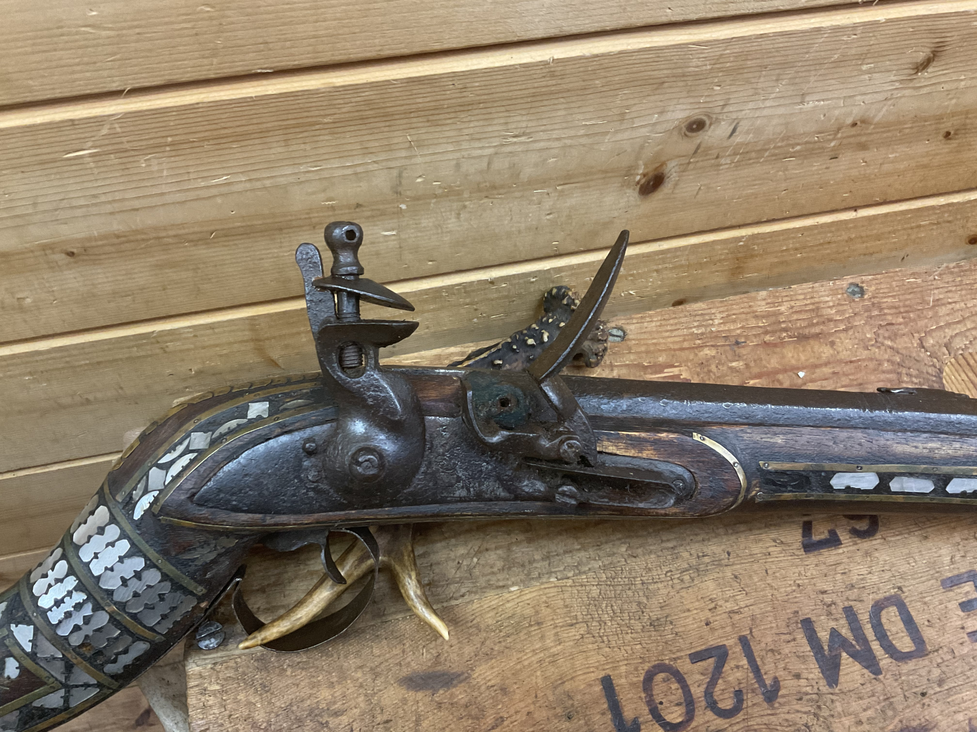 Vorderlader Steinschloss Gewehr westbalanischer D´zeferda mit Miquelet Steinschloss – Bild 5