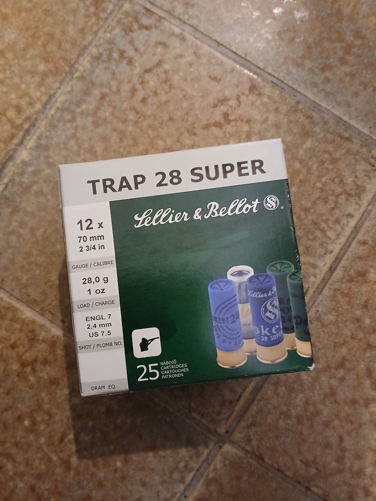 20 pakete Schrotmunition 12/70 Sellier und Bellot Trap 28 Super 2,4 mm – Bild 1