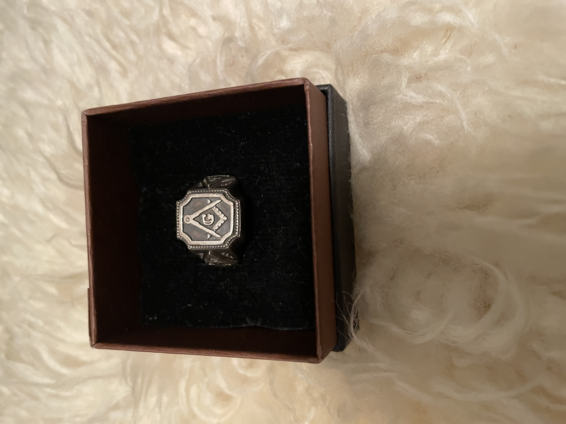 Silberner 925 Freimaurer Ring – Bild 1