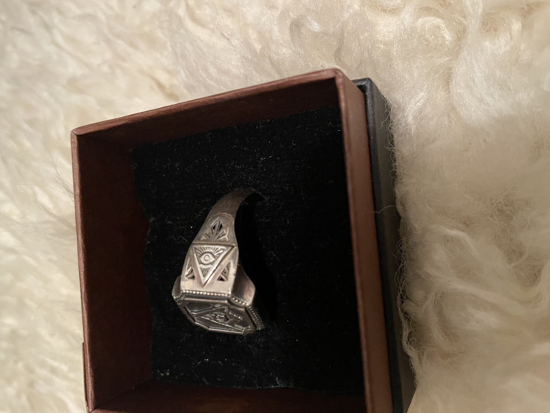 Silberner 925 Freimaurer Ring – Bild 3
