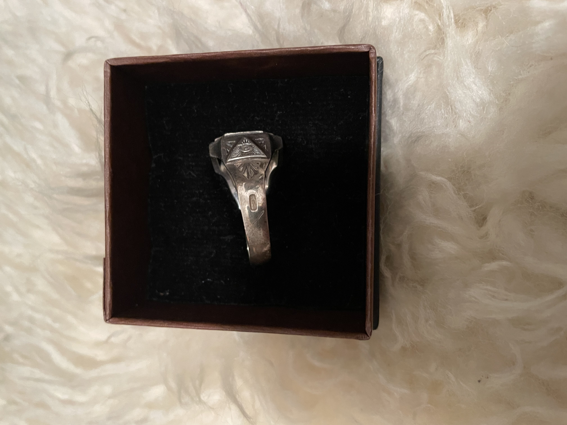 Silberner 925 Freimaurer Ring – Bild 2