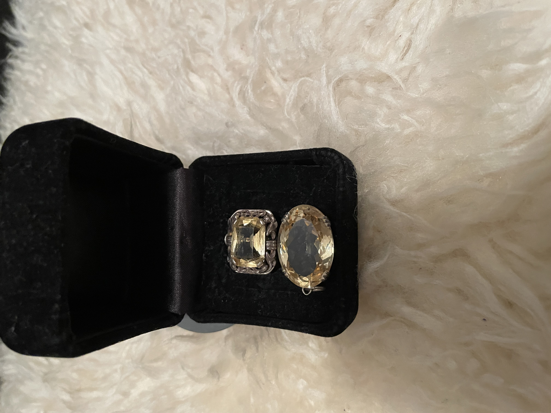 Großer Silber Citrin Ring und Silber Citrin Anhänger – Bild 4