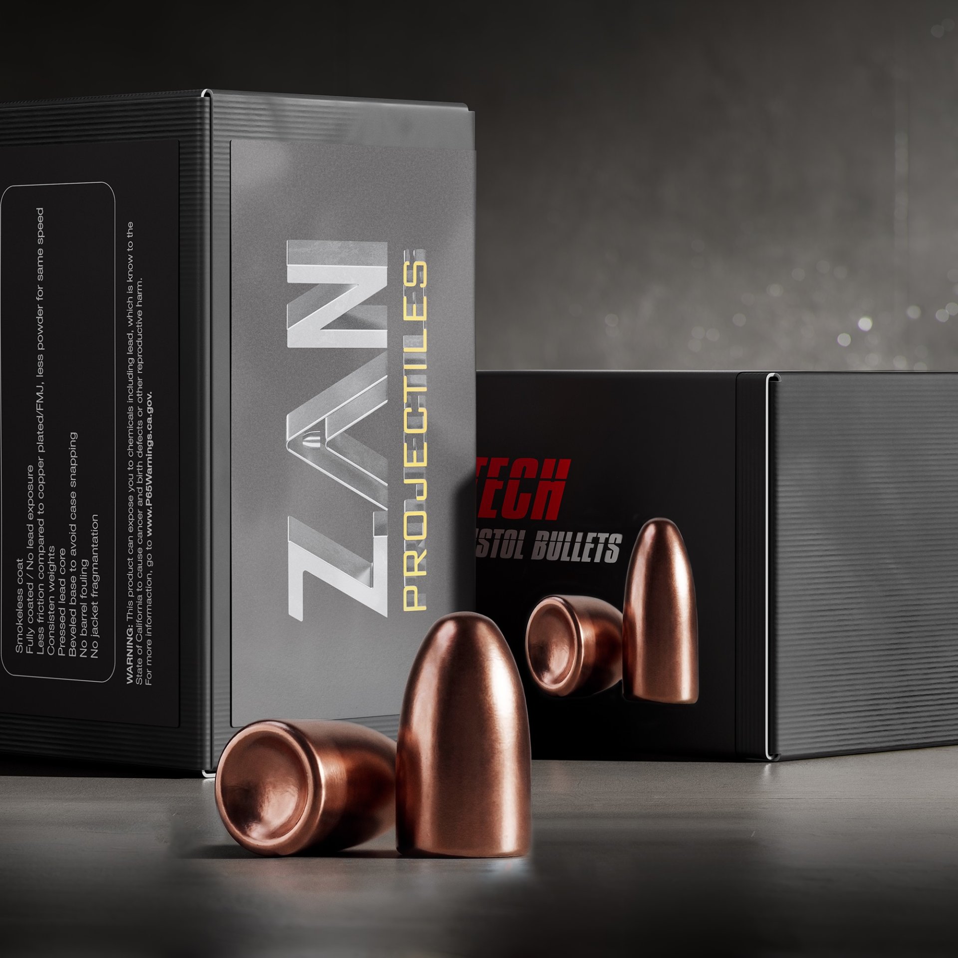 ZAN Tech Copper plated 9 mm pistol bullets - 115 grain ( 1000 pcs) – Bild 1