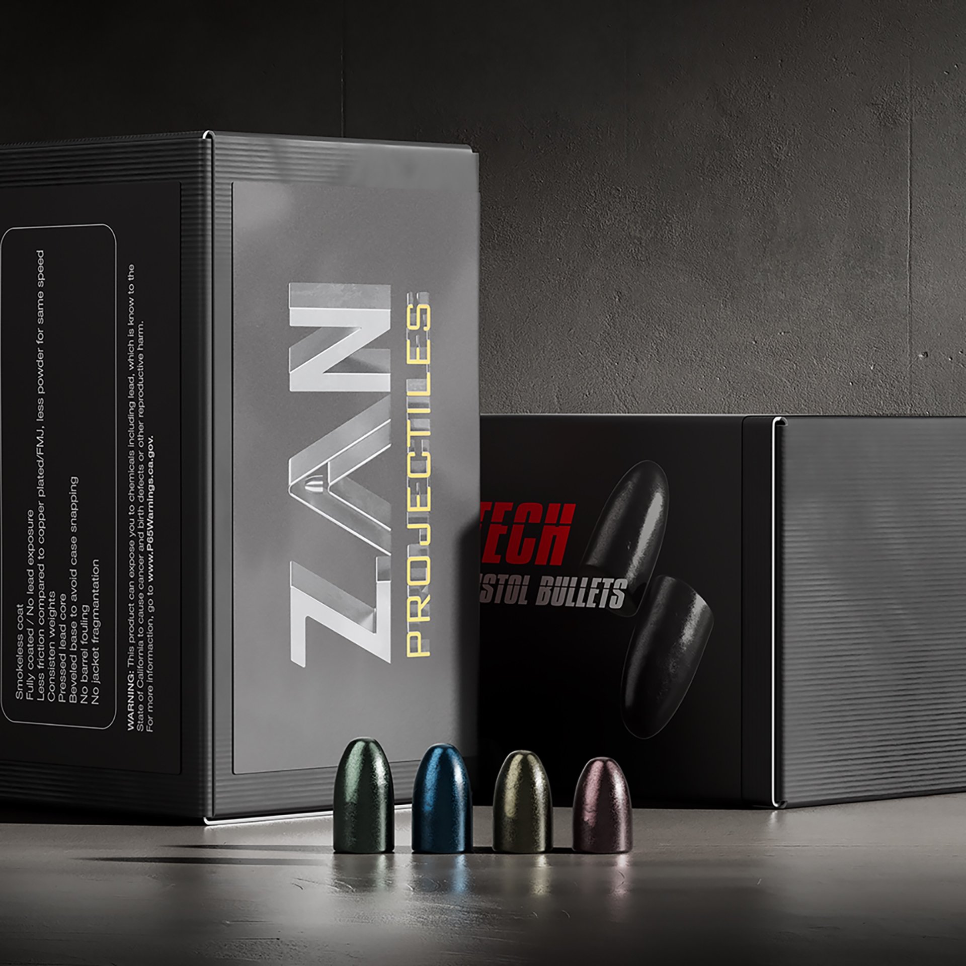 ZAN Tech Polymer Coated 9 mm pistol bullets - 125 grain ( 1000 pcs) – Bild 1