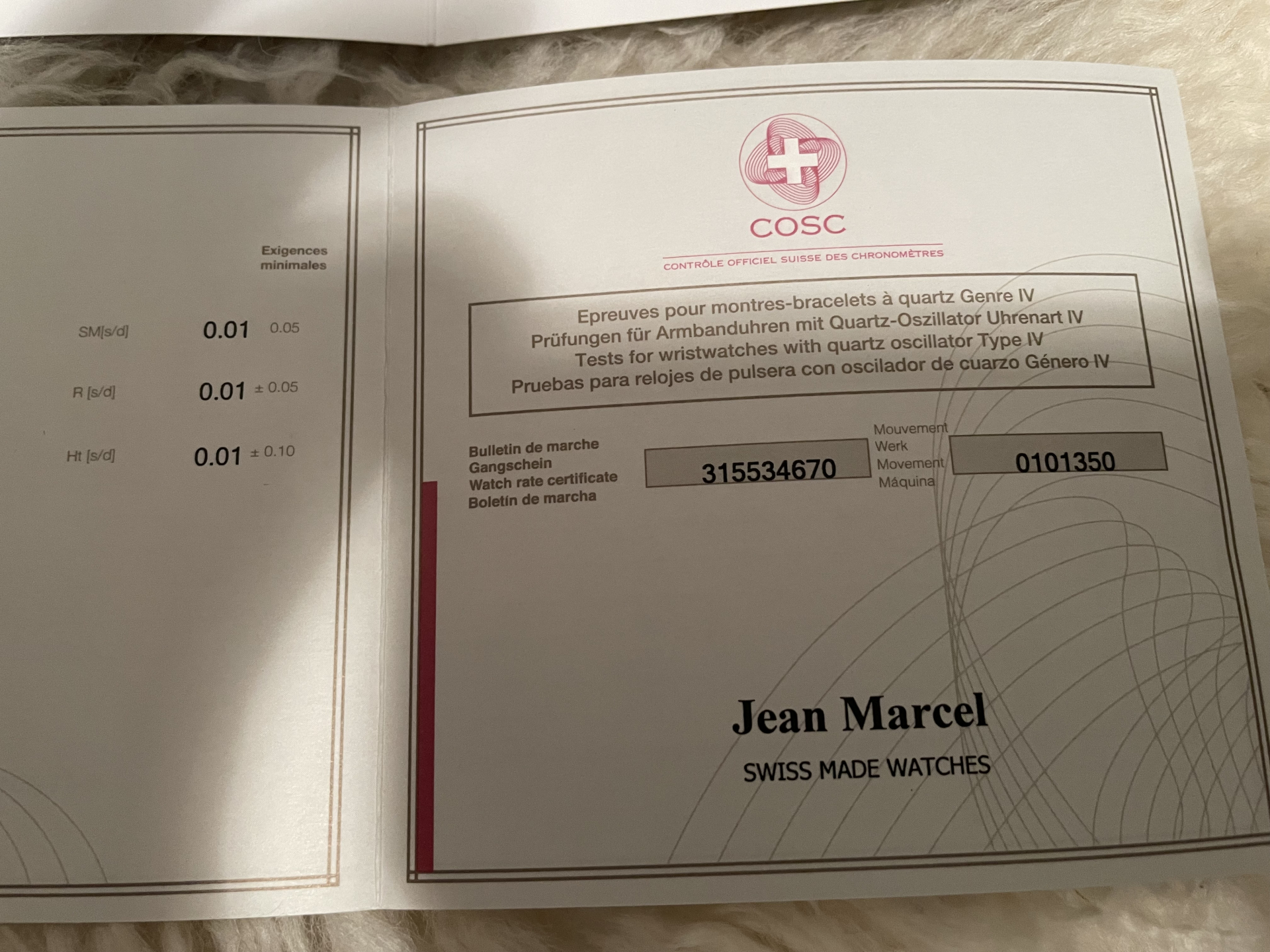 Jean Marcel Chronometer COSC Zertifiziert – Bild 4