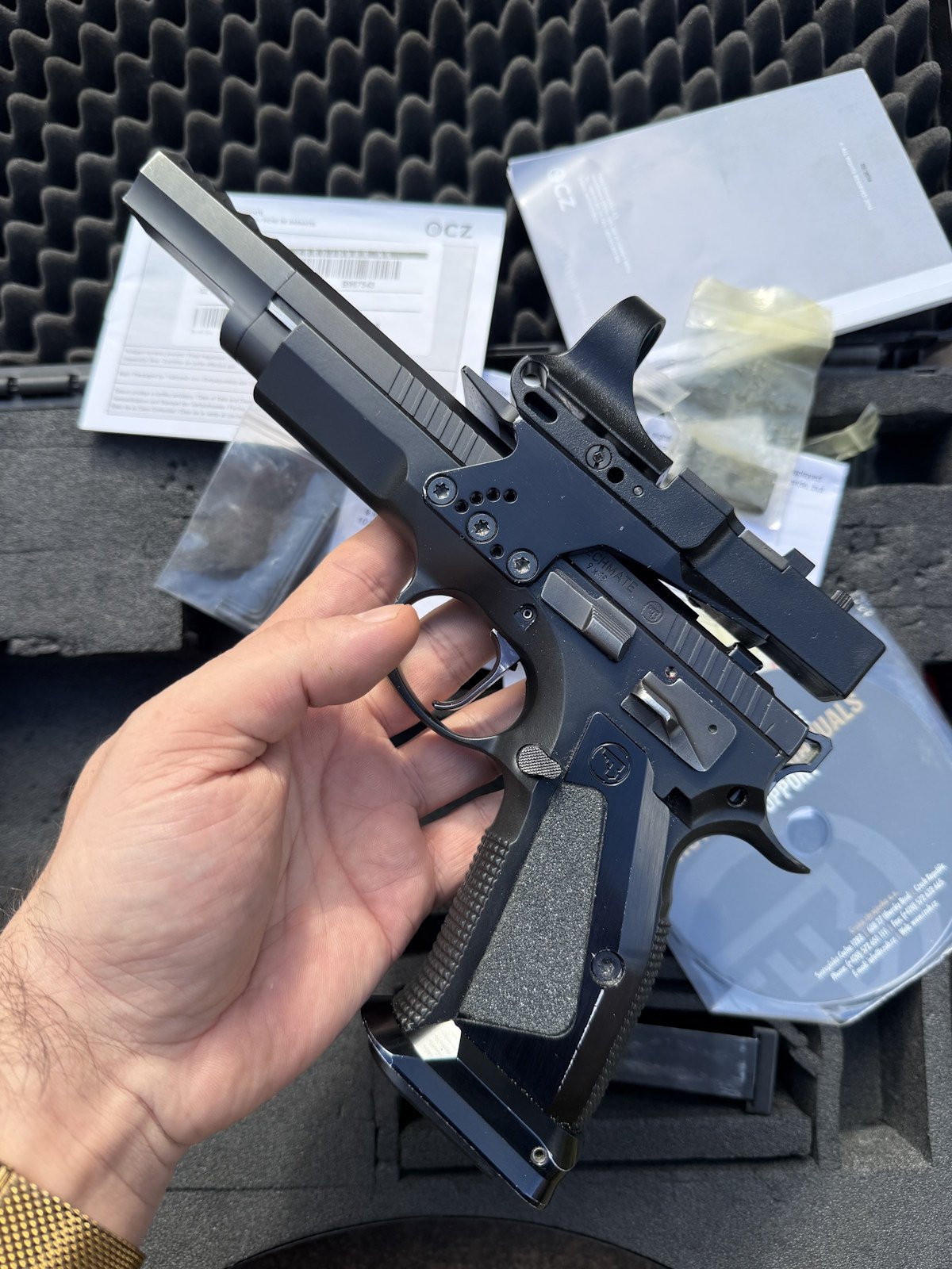 CZ Pistole 75 TS Open Czechmate Kal. 9mm Luger gebraucht – Bild 1