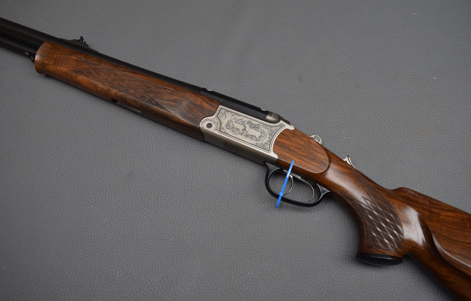 Bockdoppelbüchs Sauer 97 Luxus mit Gravur 9,3x74R Handspanner – Bild 1