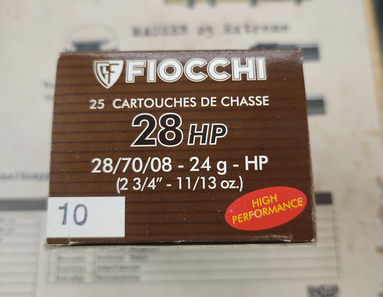 Fiocchi 28HP Schrotpatronen Kaliber 28/70/08 24g 1,9 mm – Bild 1