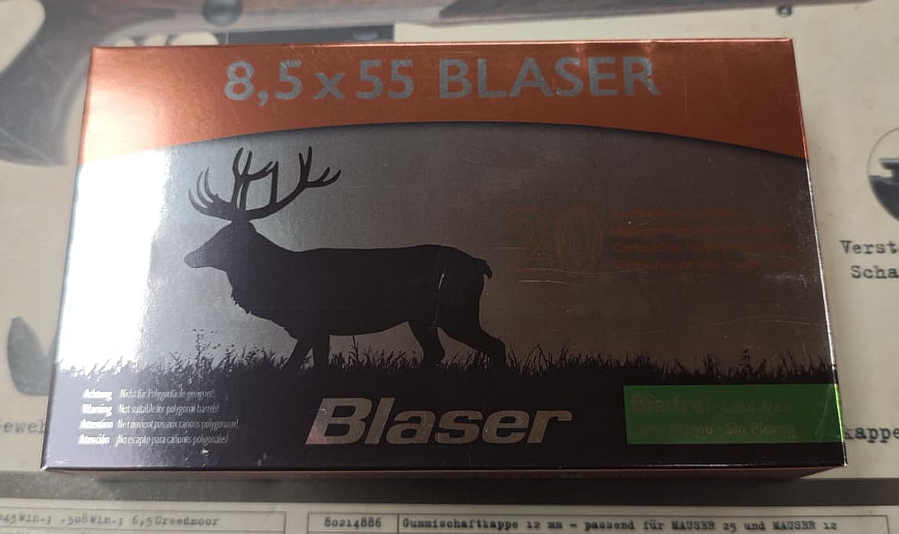 Blaser 8,5x55 Blaser mit Barnes TTSX Geschoss 160grs 10,4 Gramm 20er Packung – Bild 1