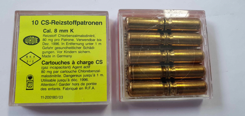 CS-Gaspatronen Kal.8mm(600 Bar)vom Qualitätshersteller Wadie – Bild 1