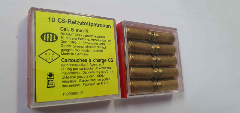 CS-Gaspatronen Kal.8mm(600 Bar)vom Qualitätshersteller Wadie – Bild 2