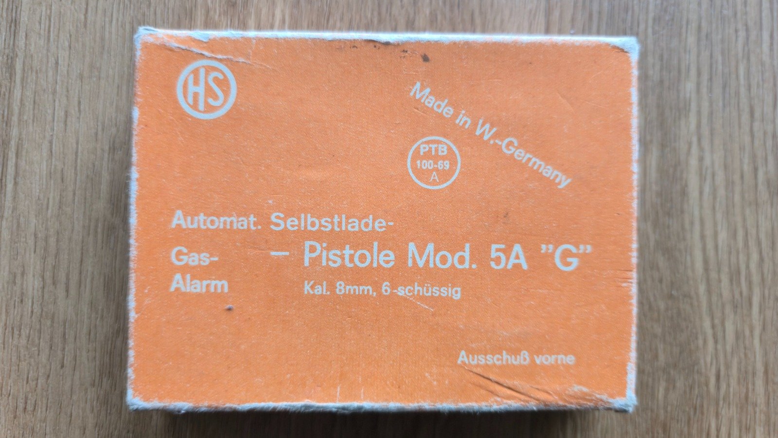 HS Pistole Mod. 5A "G" Kal. 8mm Schreckschusspistole inklusive Munition + OVP – Bild 6
