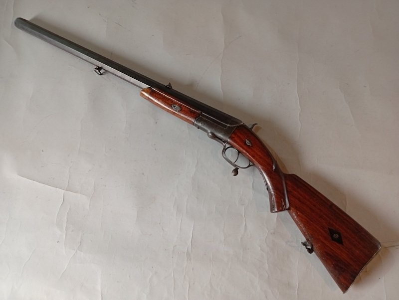 SELTENE deutsche Kipplaufbüchse – H. LEUE, Königlicher Hofbüchsenmacher in Berlin – Kaliber 10.3mm ( – Bild 1